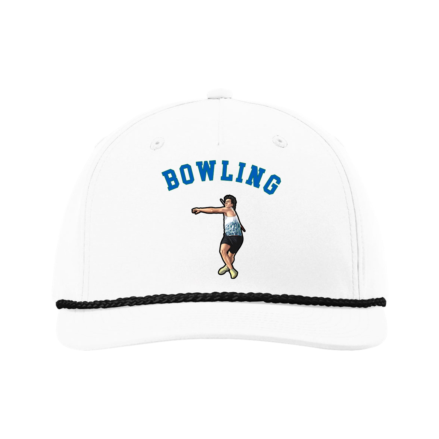Five-Panel Classic Rope Cap — Shirsey Arch in White