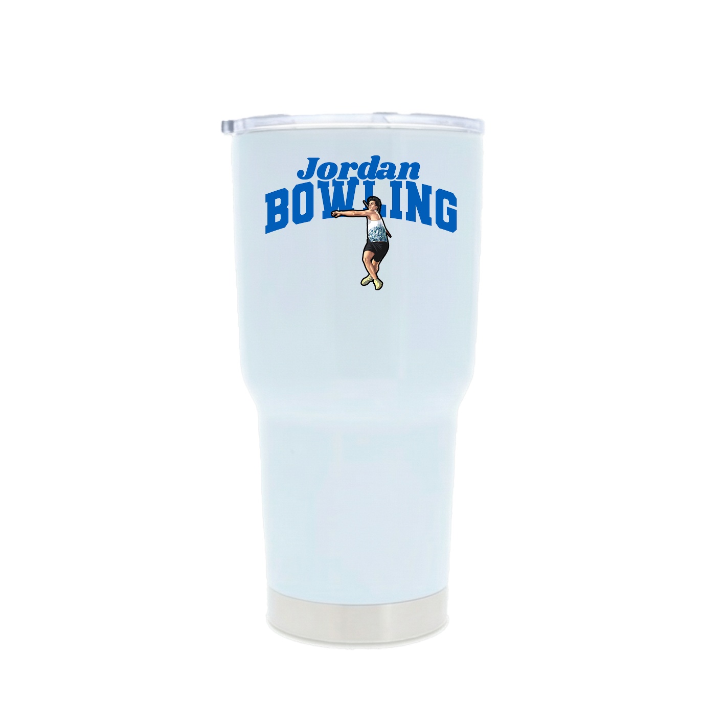30oz Stainless Steel Tumbler — Signature Arch in White
