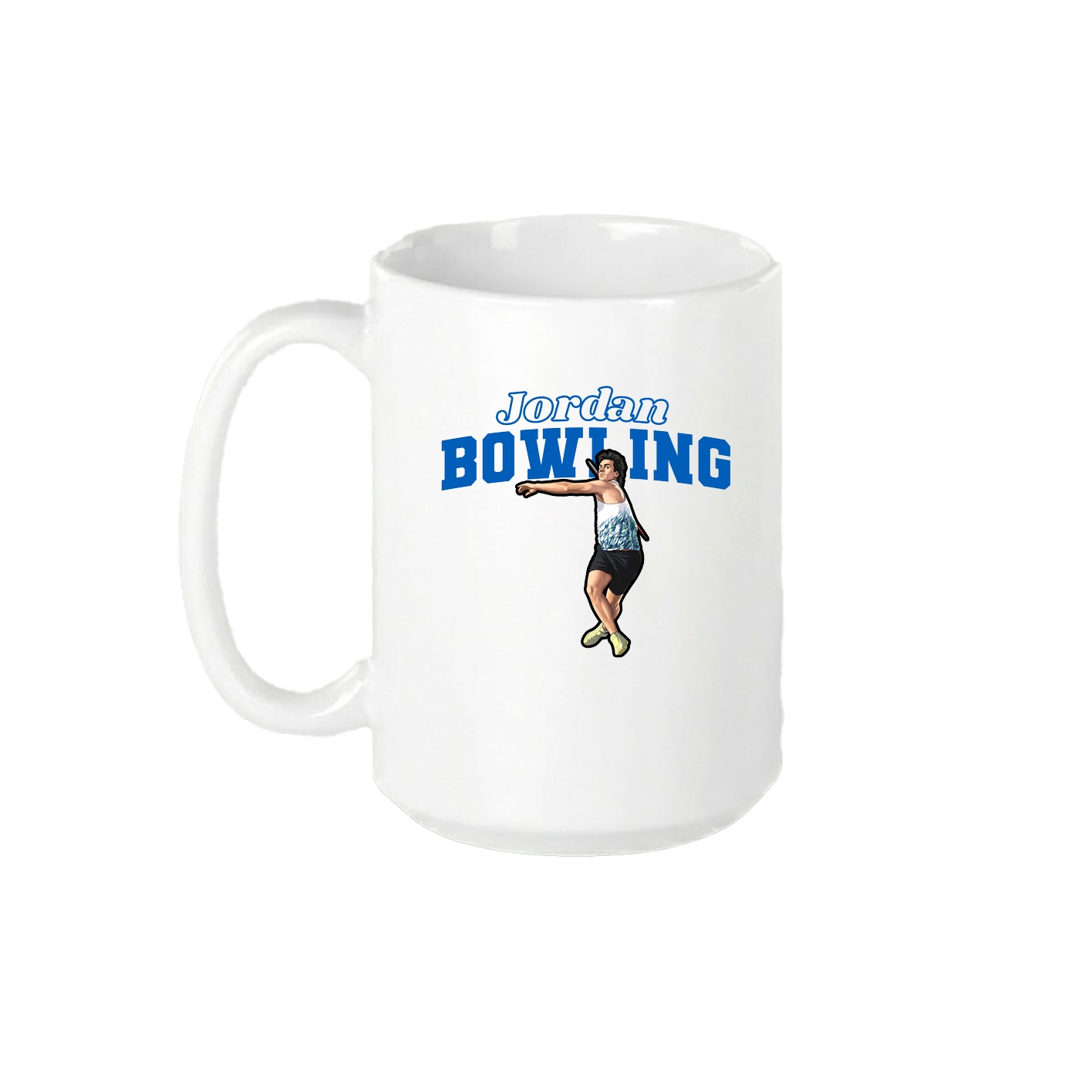 15oz Coffee Mug — Name Arch in White