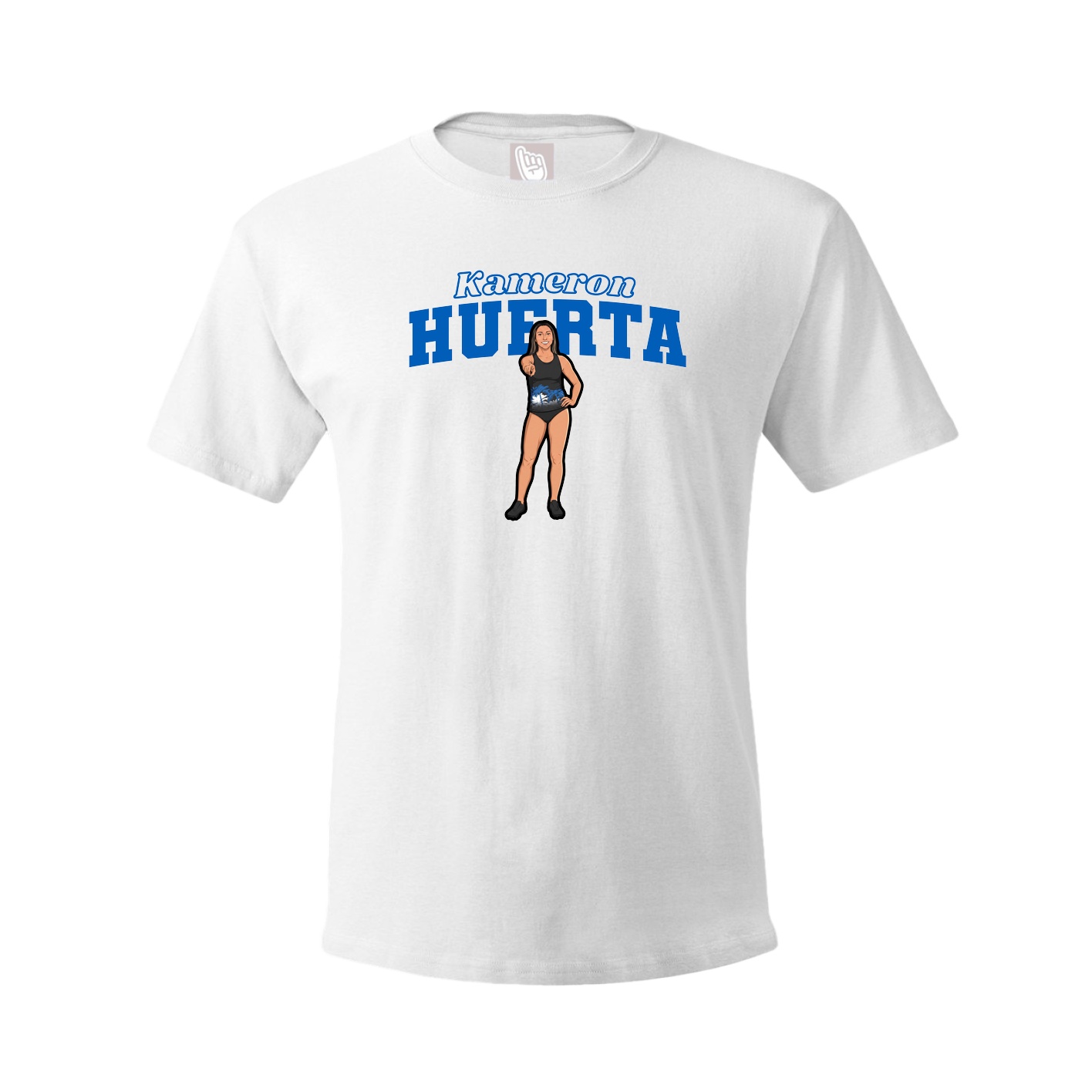 Youth Tee — Name Arch in White
