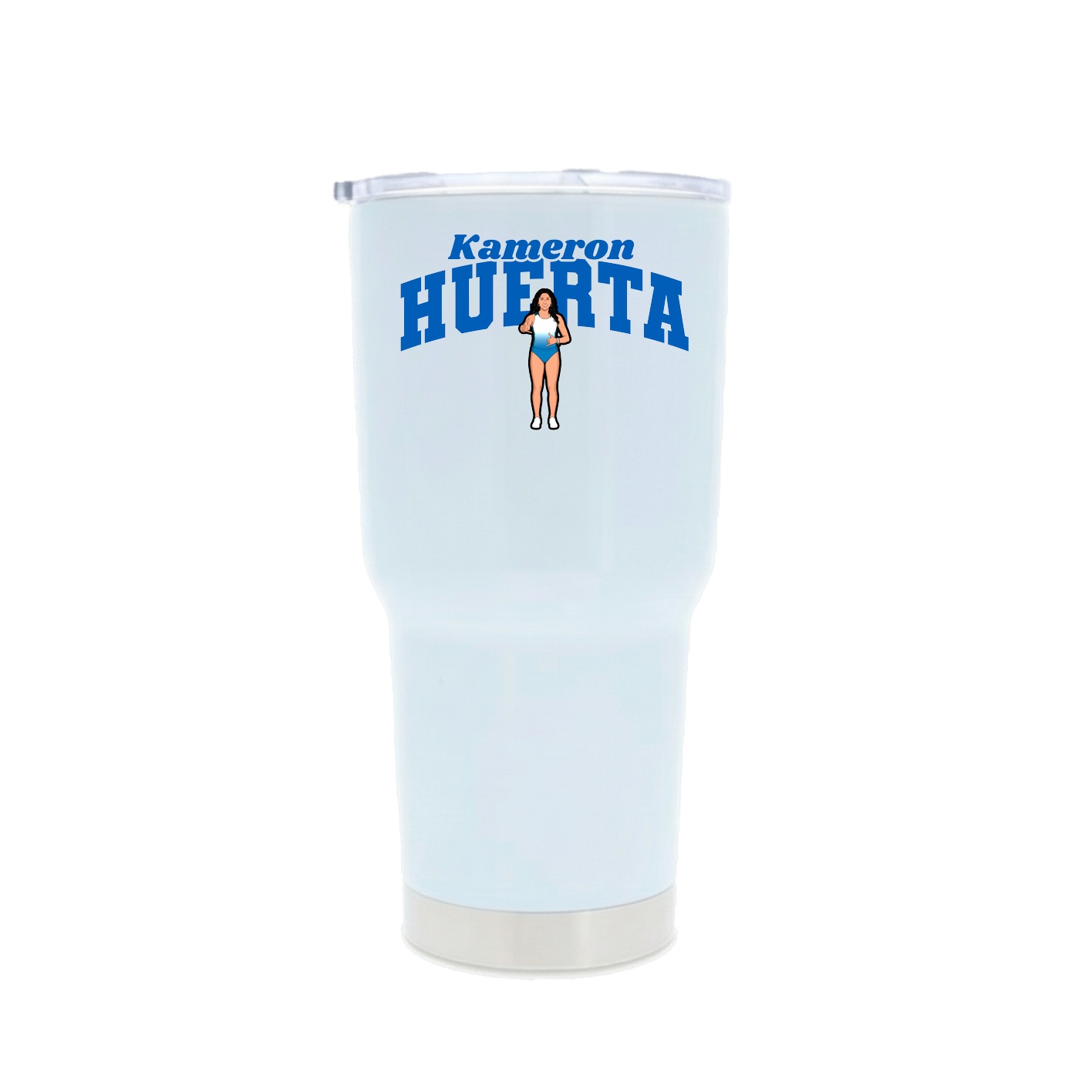 30oz Stainless Steel Tumbler — Signature Arch in White