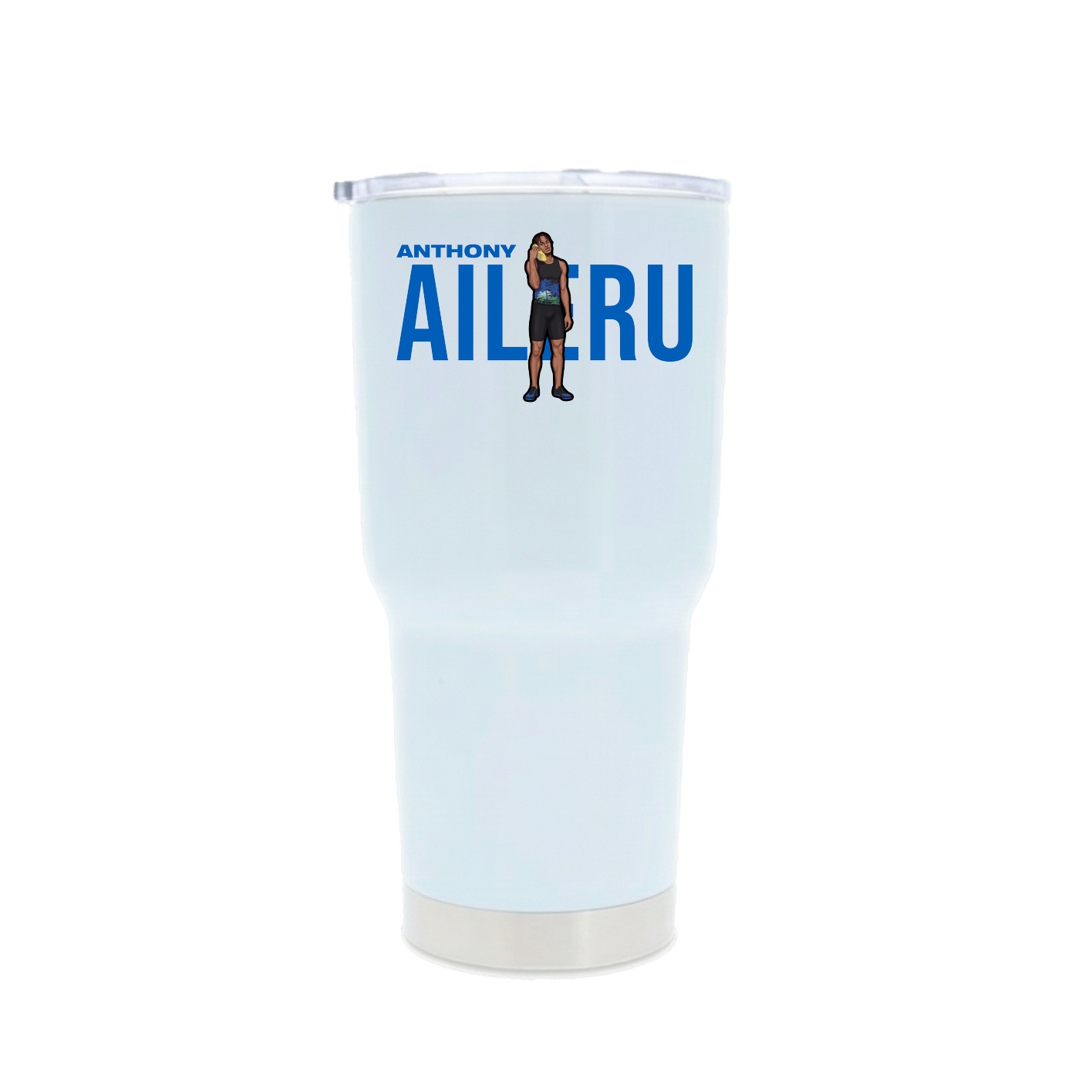 30oz Stainless Steel Tumbler — Player Name in White
