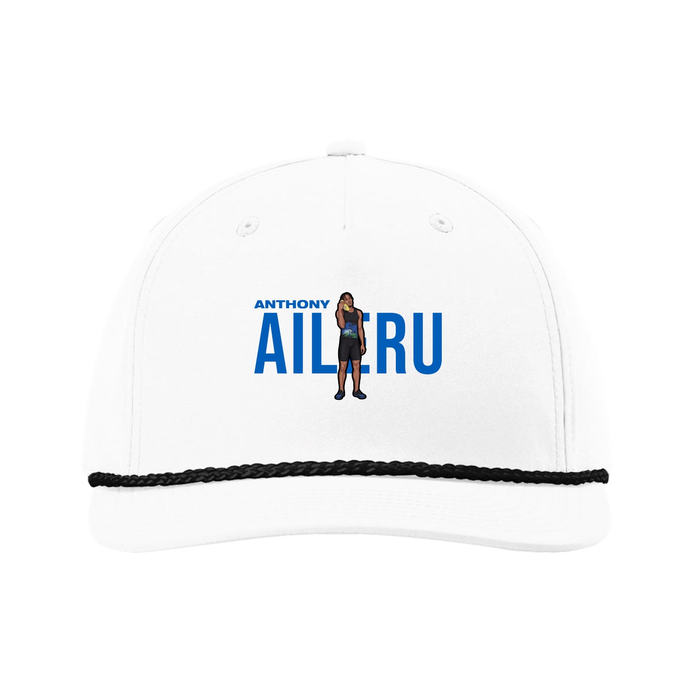 Five-Panel Classic Rope Cap — Player Name in White