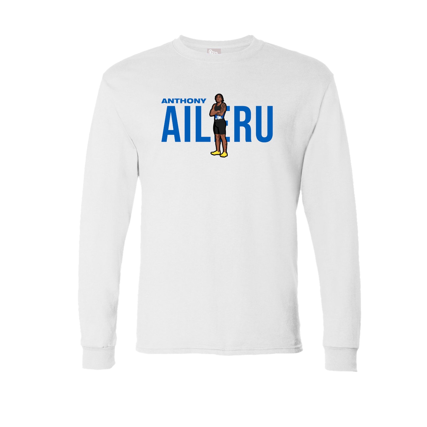 Long Sleeve Tee — Player Name in White