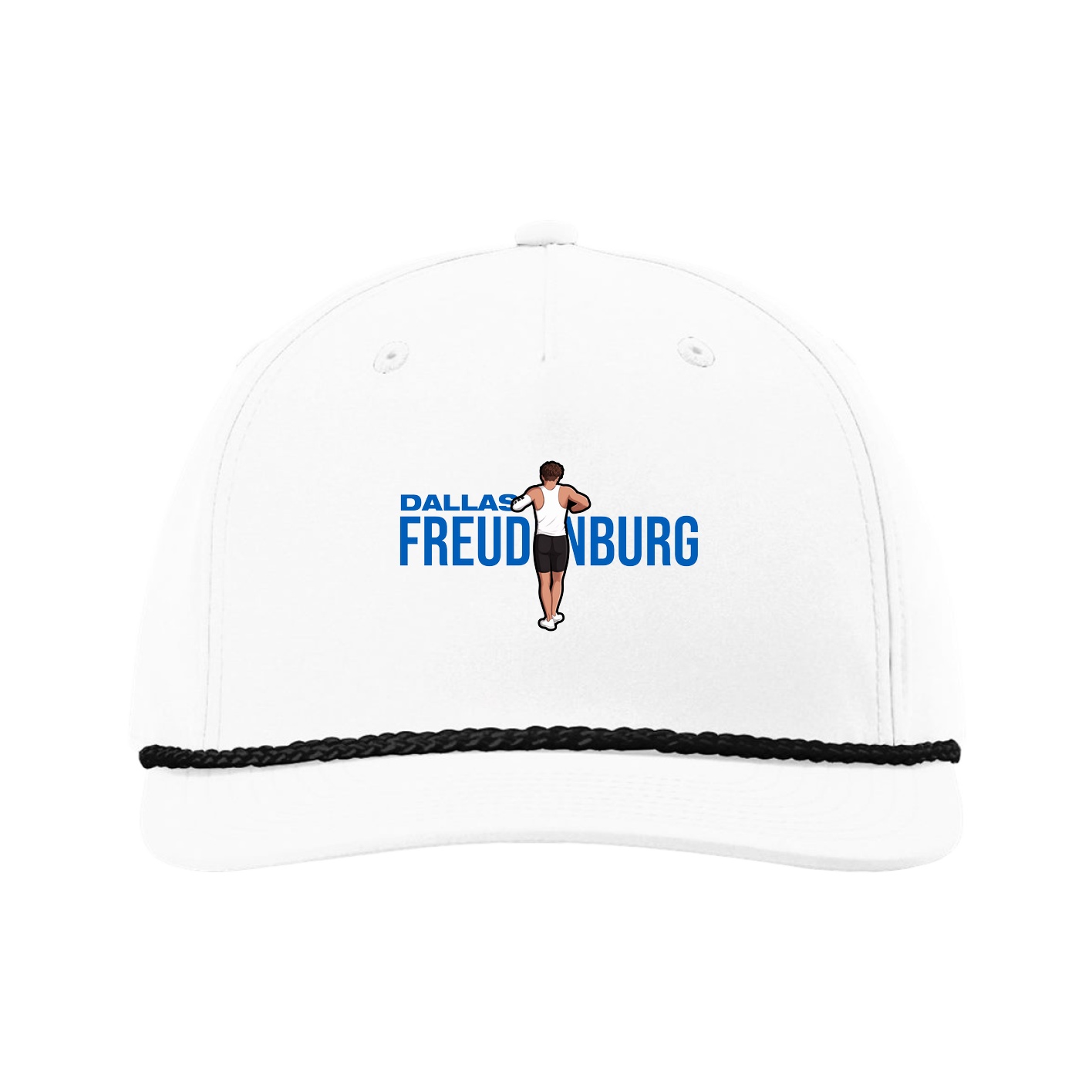 Five-Panel Classic Rope Cap — Player Name in White