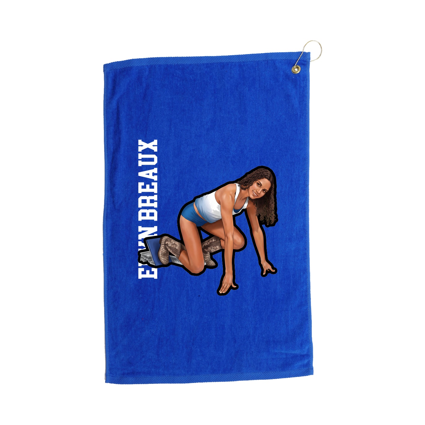 Golf Towel — Name Vertical in Royal