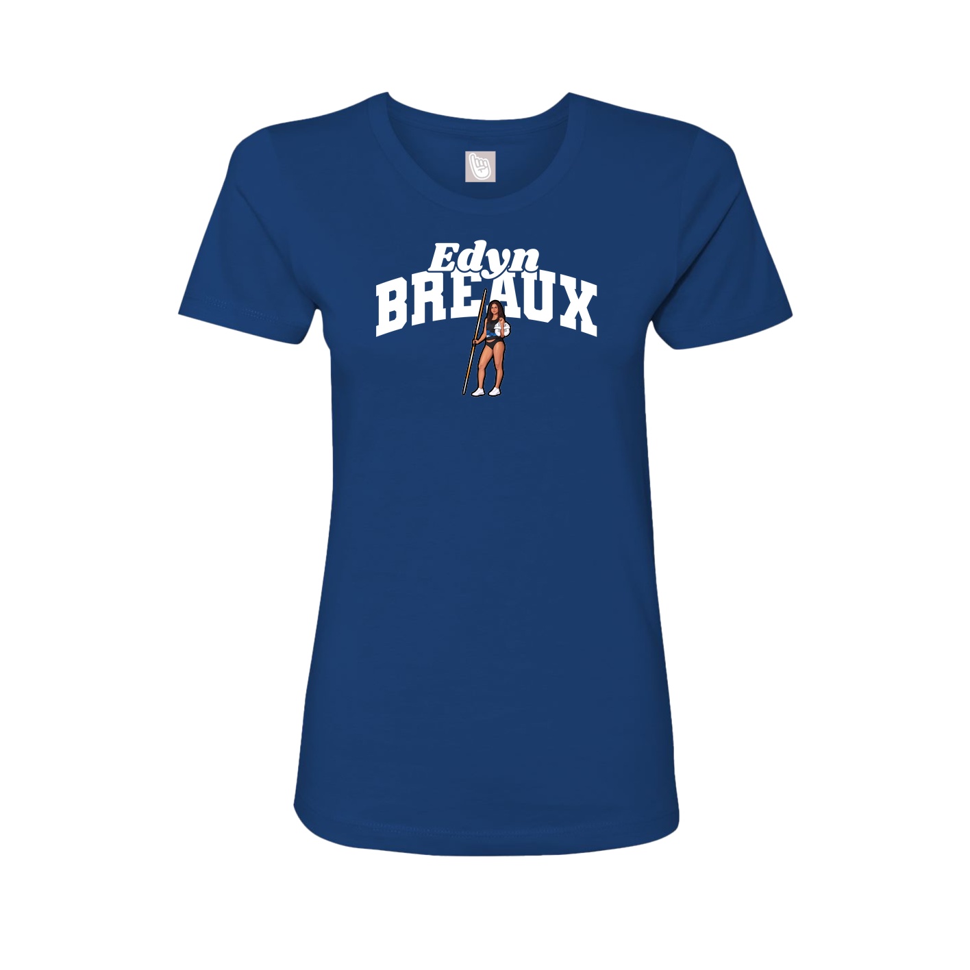 Fitted Women's Tee — Signature Arch in Royal
