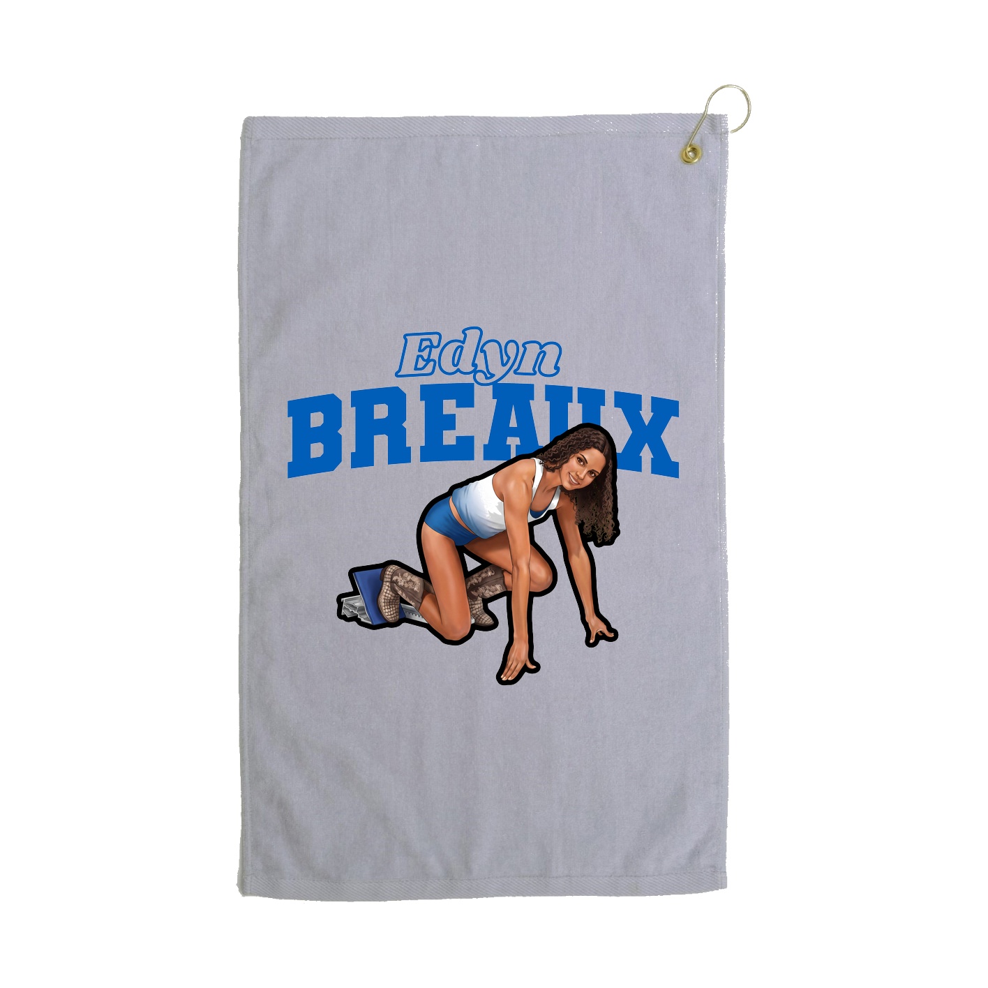 Golf Towel — Name Arch in Grey