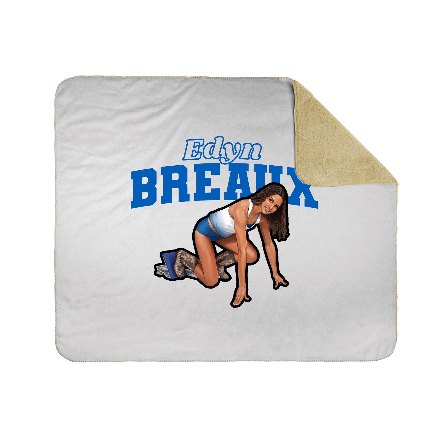Throw Blanket — Name Arch in White
