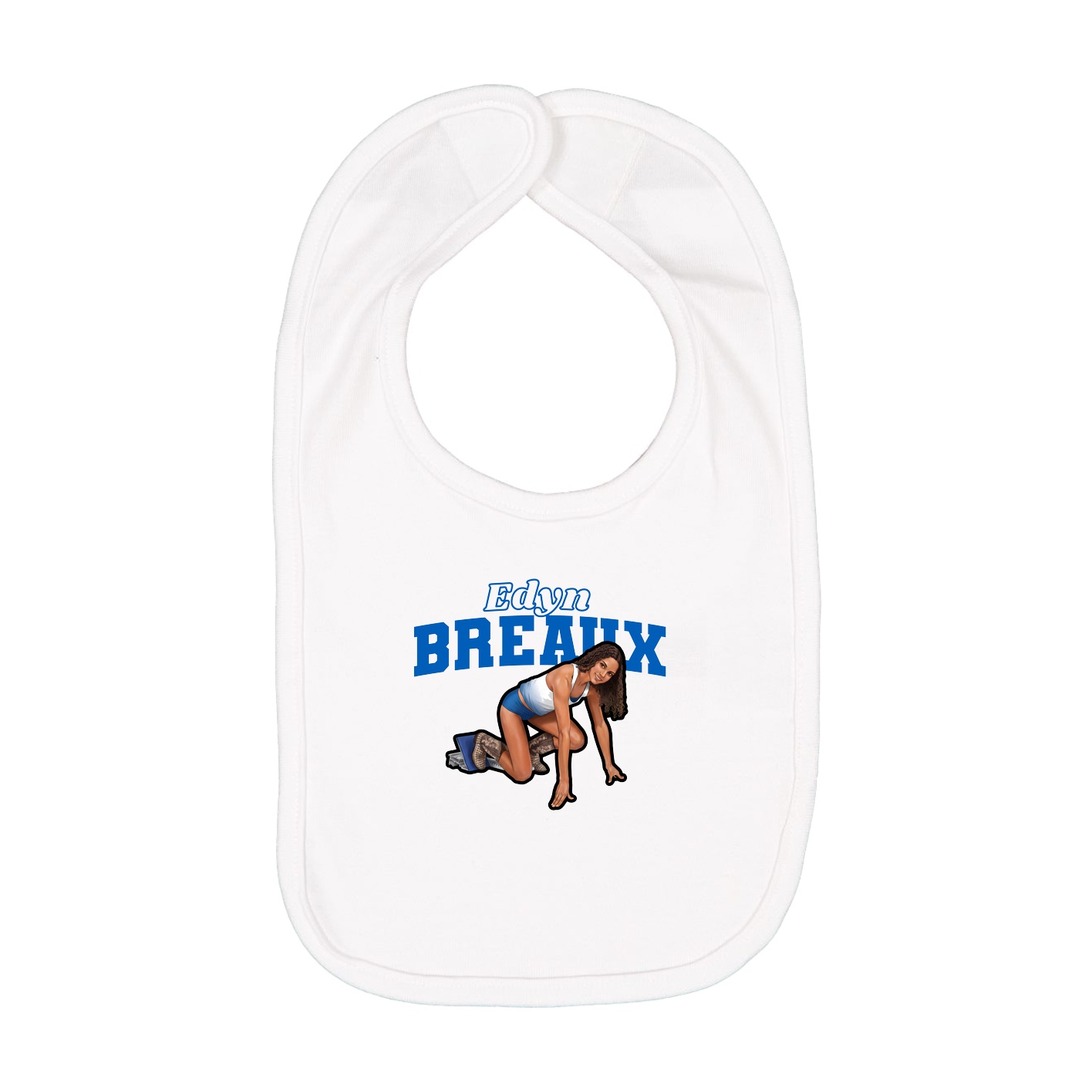 Infant Bib — Name Arch in White