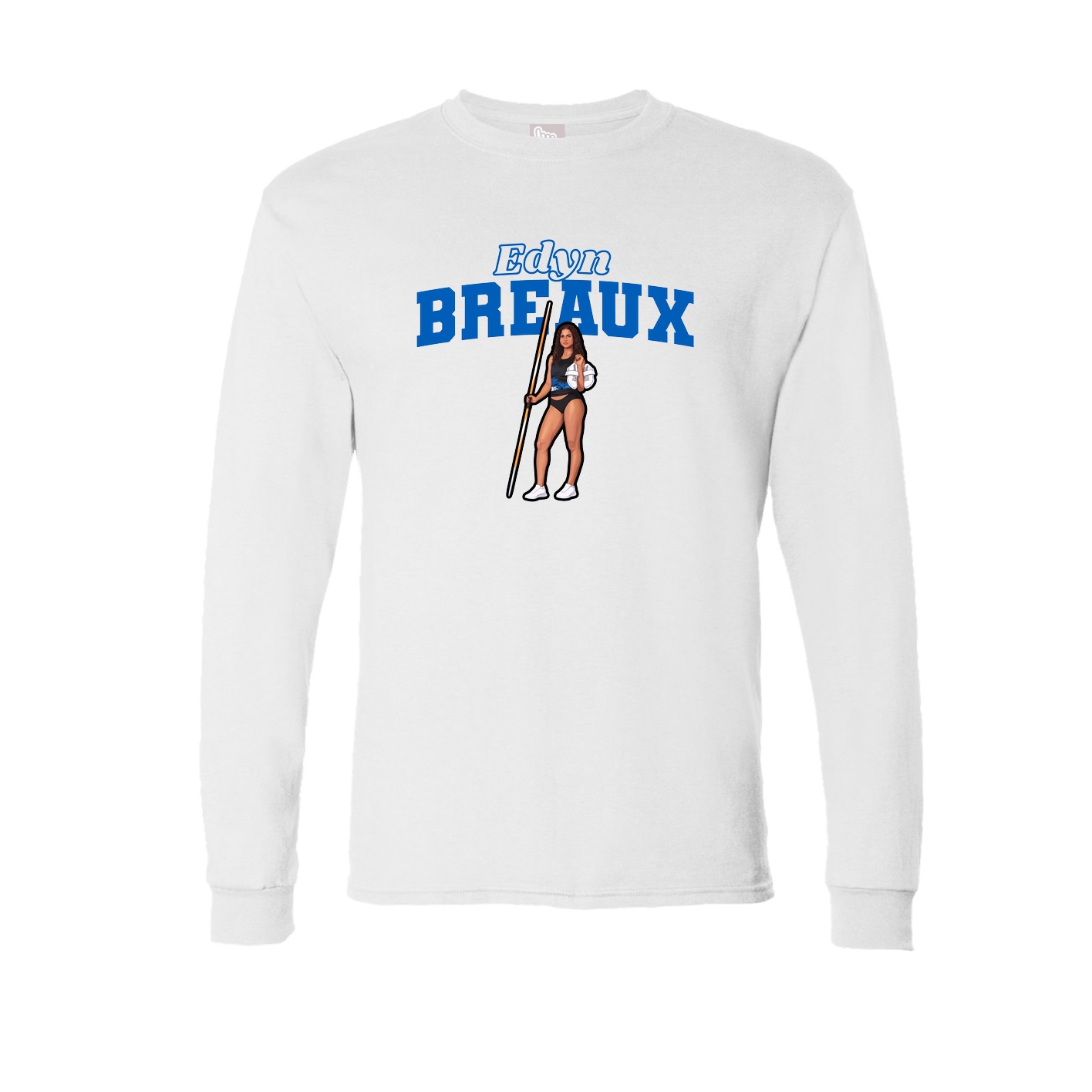 Long Sleeve Tee — Name Arch in White