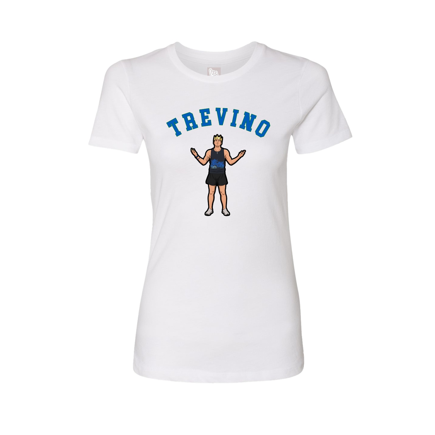 Fitted Women's Tee — Shirsey Arch in White