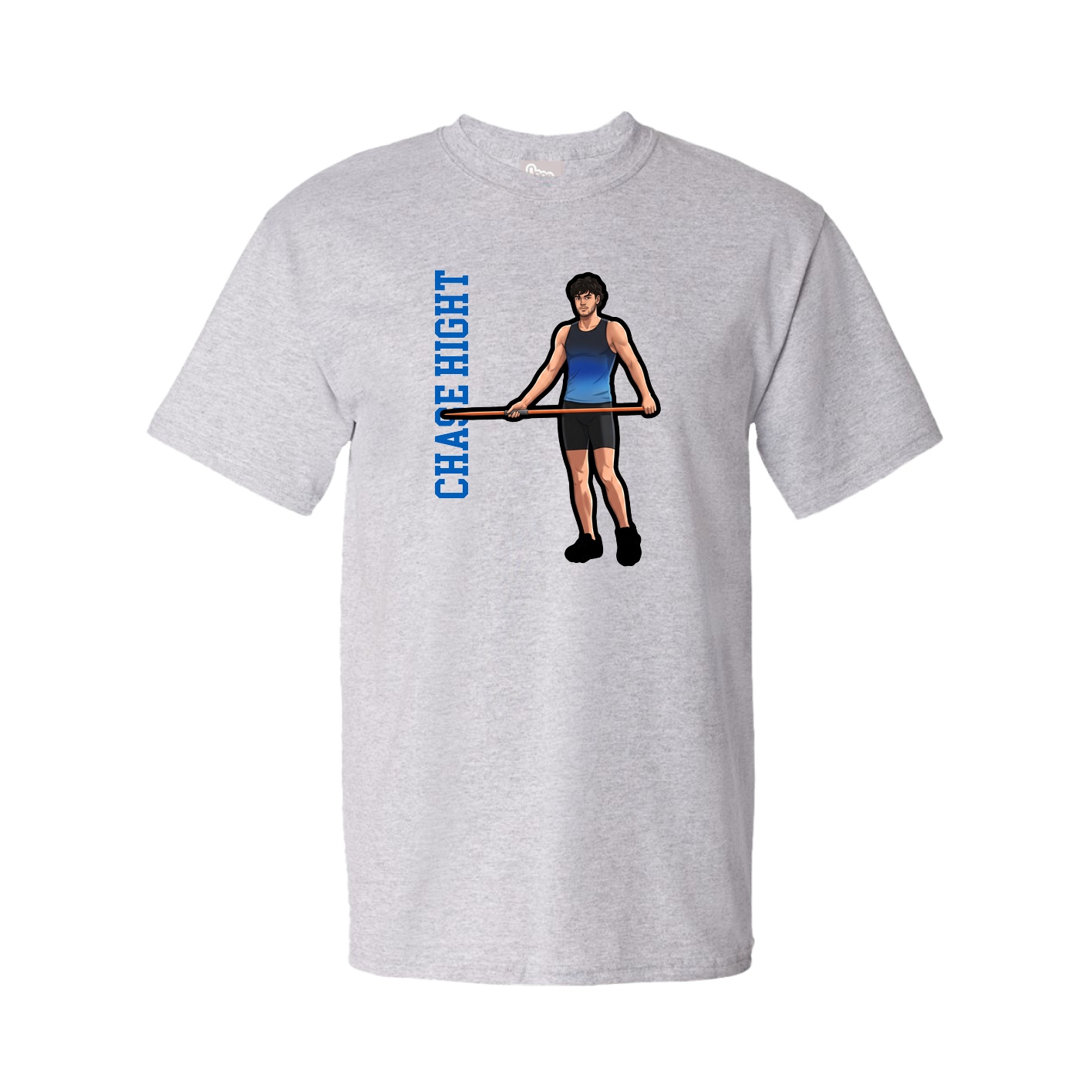 Tee — Name Vertical in Grey