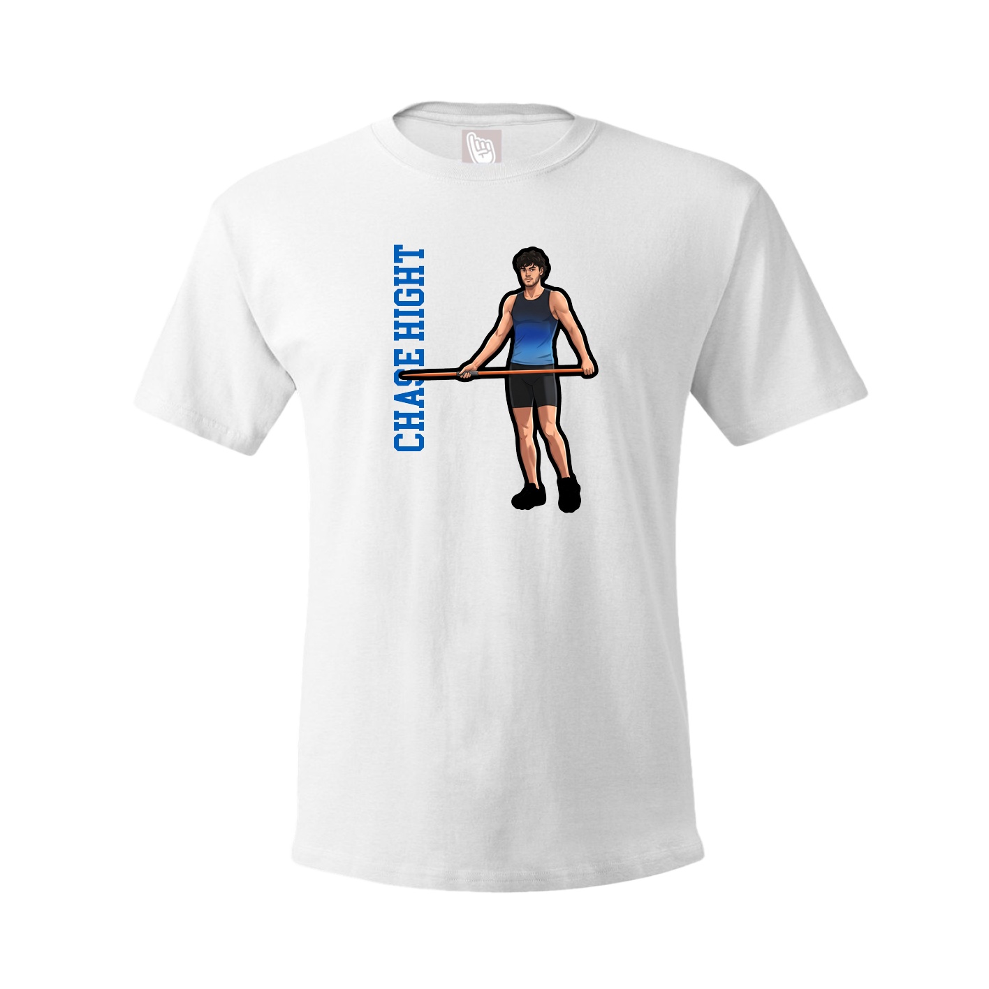 Tee — Name Vertical in White