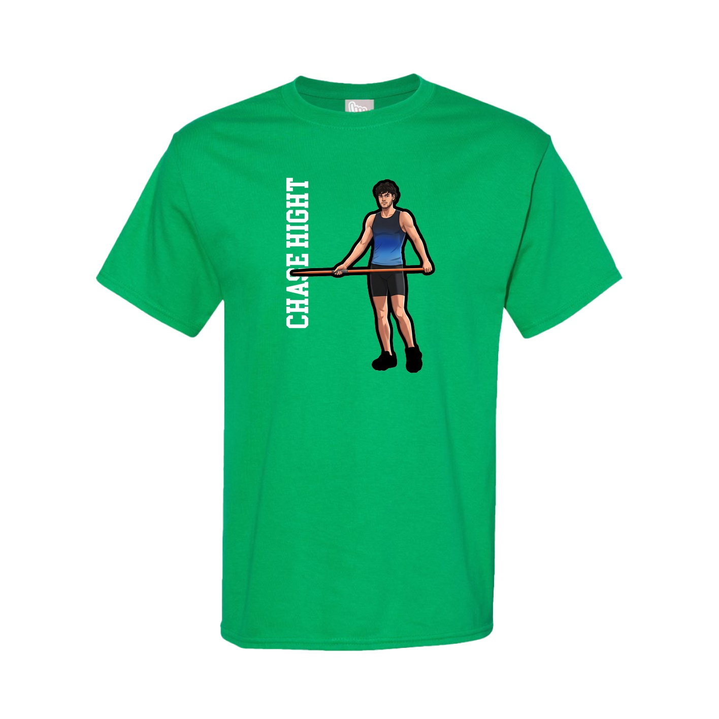 Youth Tee — Name Vertical in Green