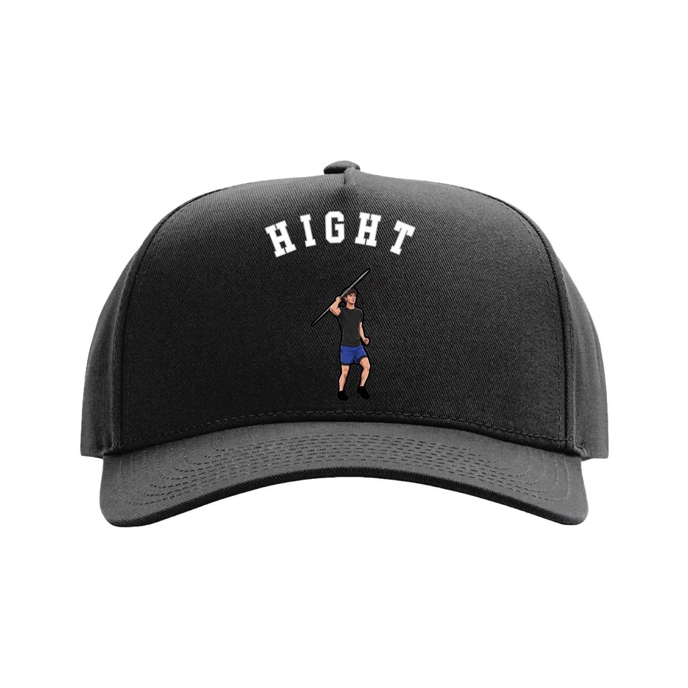 Full Fabric Five-Panel Champ Cap — Shirsey Arch in Black