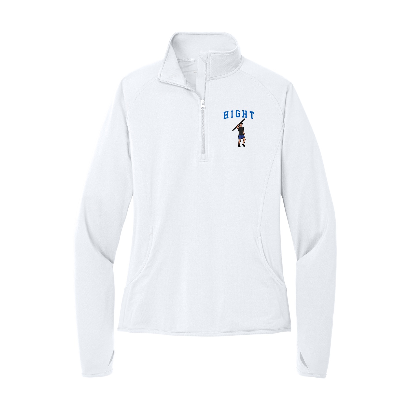 Women's Q-Zip Pullover — Shirsey in White