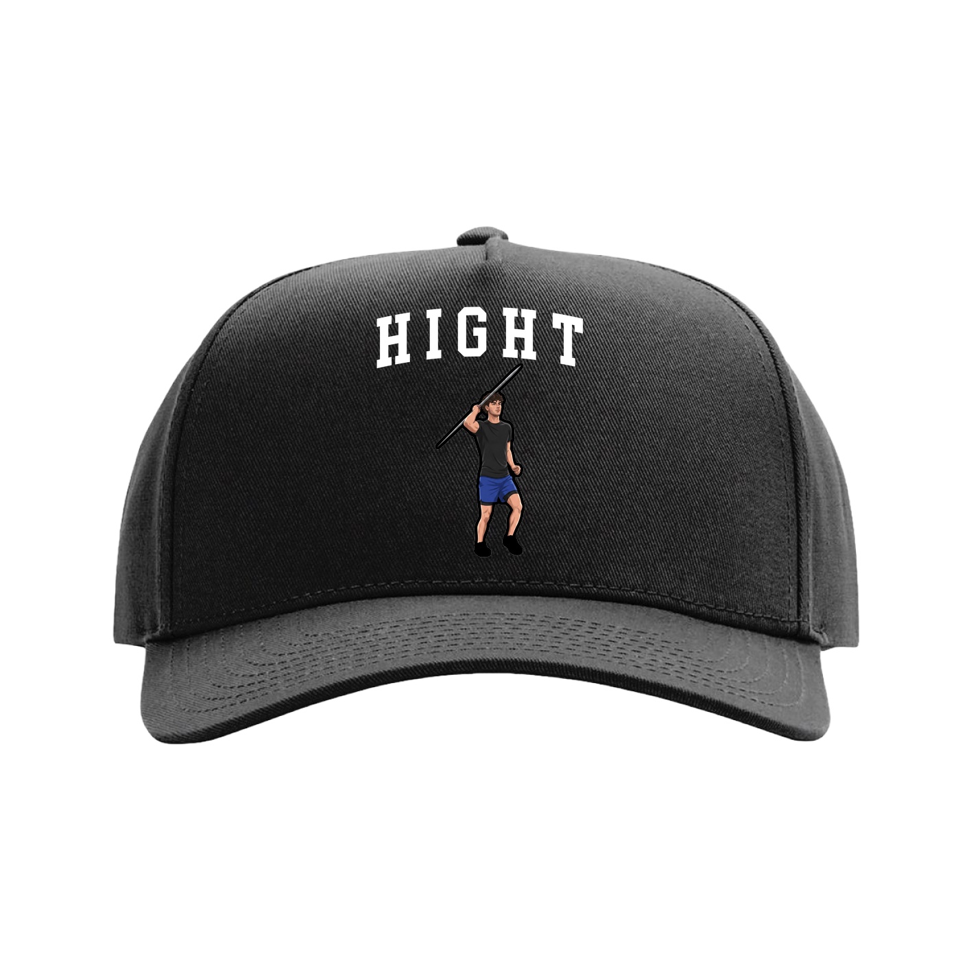 Full Fabric Five-Panel Champ Cap — Shirsey in Black