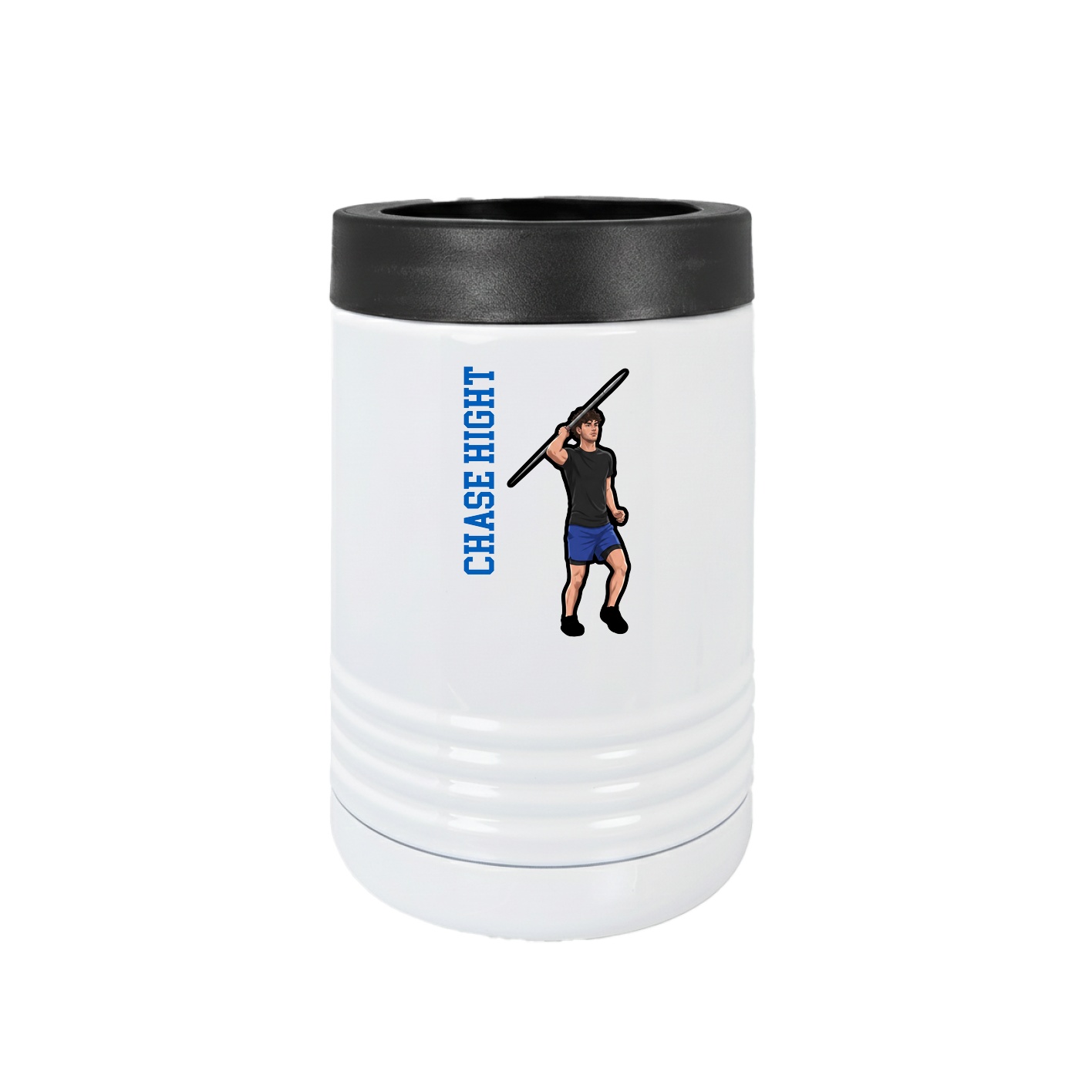 Beverage Holder — Name Vertical in White