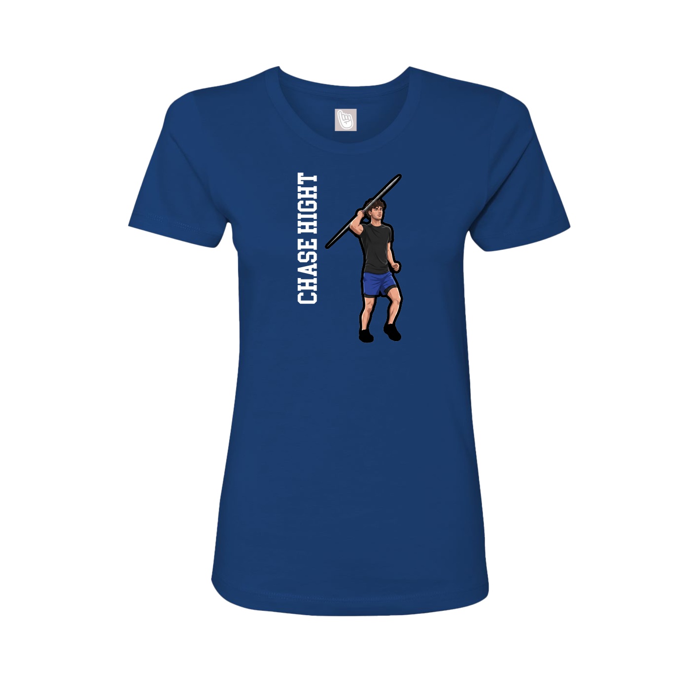 Womens Tee — Name Vertical in Royal