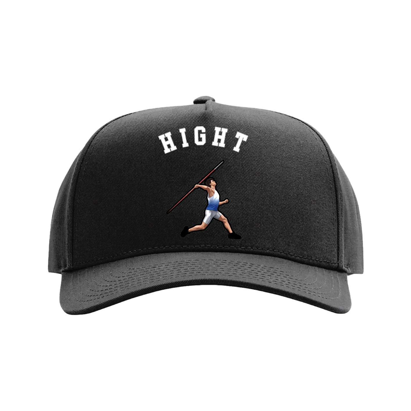Full Fabric Five-Panel Champ Cap — Shirsey Arch in Black