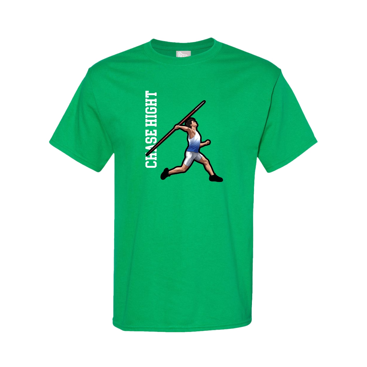 Youth Tee — Name Vertical in Green