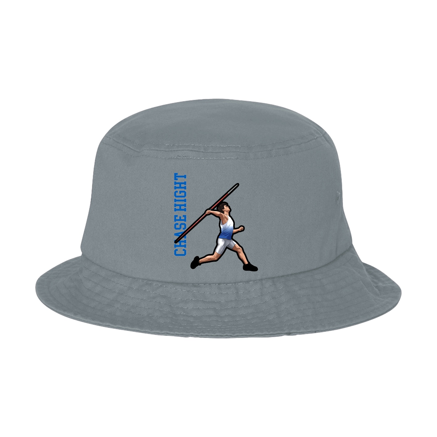 Bucket Cap — Name Vertical in Grey