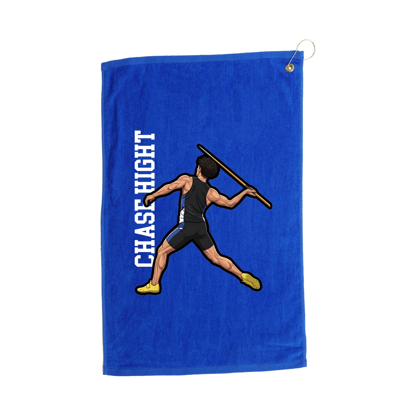 Golf Towel — Name Vertical in Royal
