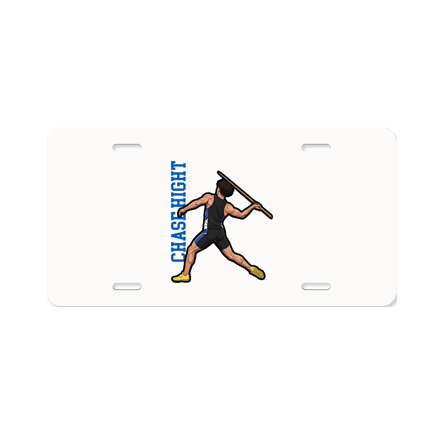 License Plate — Name Vertical in Classic