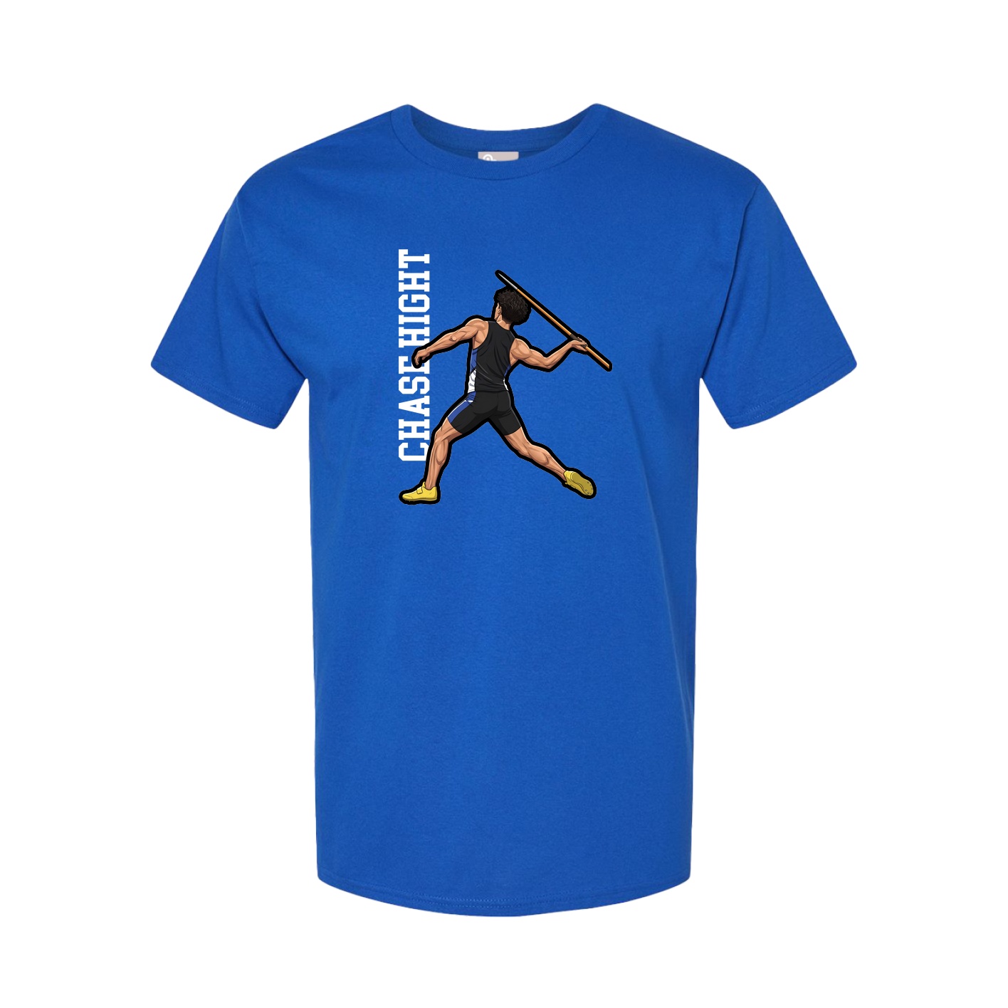 Youth Tee — Name Vertical in Royal