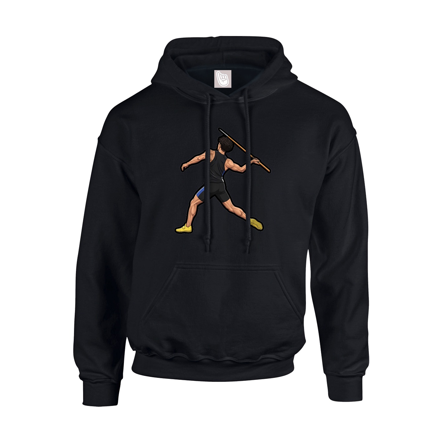 Youth Hoodie — Name Vertical in Black