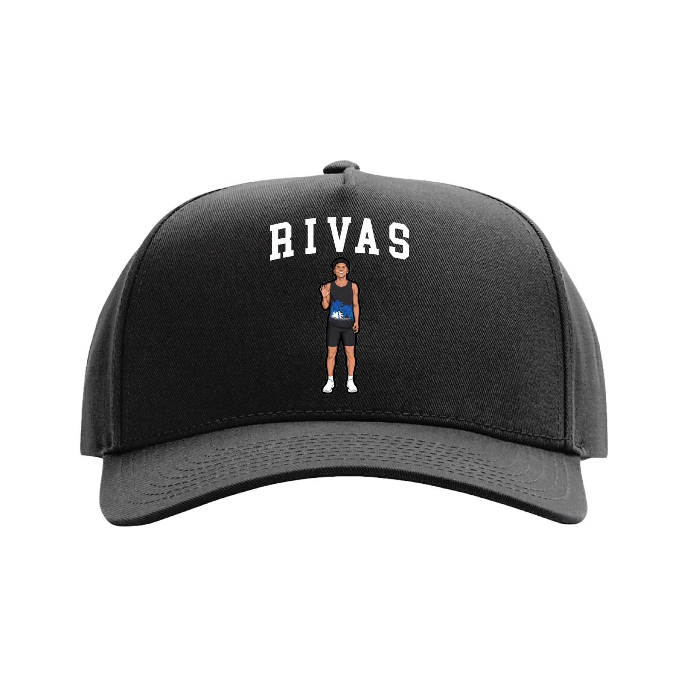 Full Fabric Five-Panel Champ Cap — Shirsey in Black