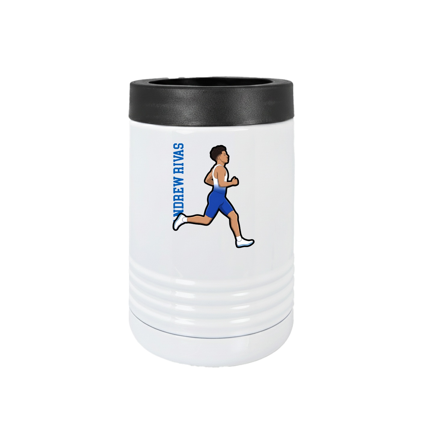 Beverage Holder — Name Vertical in White