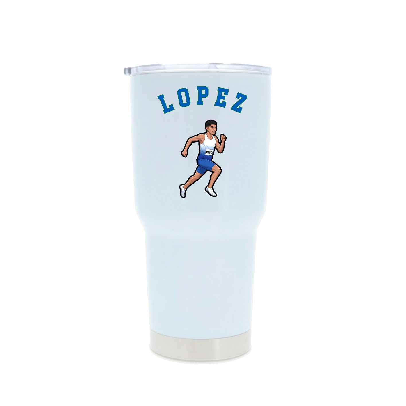 30oz Stainless Steel Tumbler — Shirsey Arch in White
