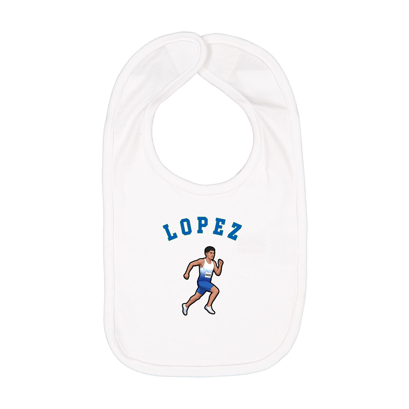 Infant Bib — Shirsey Arch in White