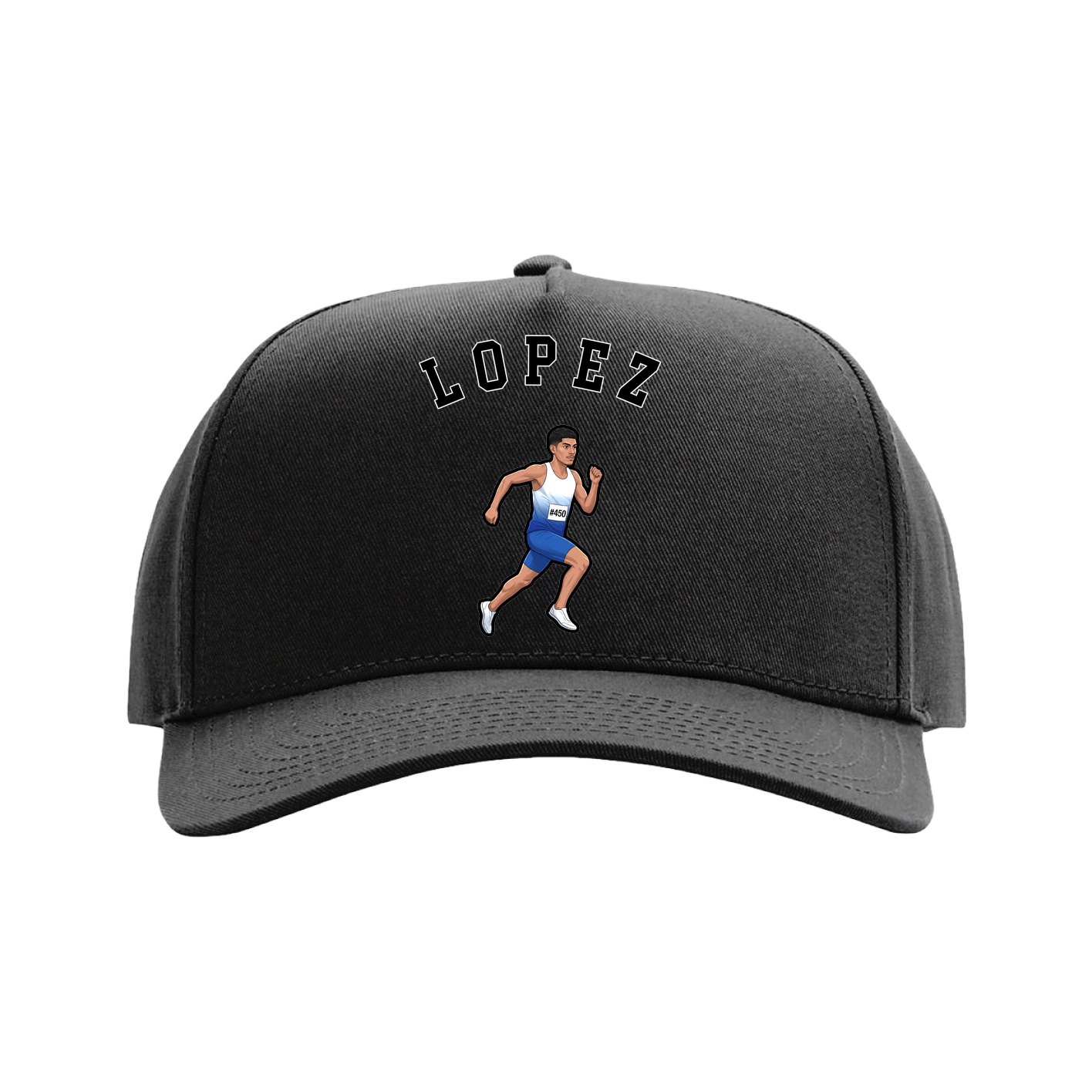 Full Fabric Five-Panel Champ Cap — Shirsey Arch in Black