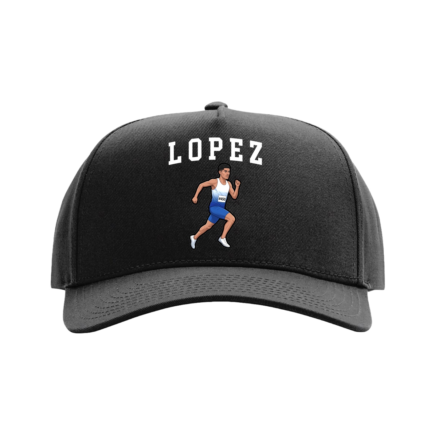 Full Fabric Five-Panel Champ Cap — Shirsey in Black