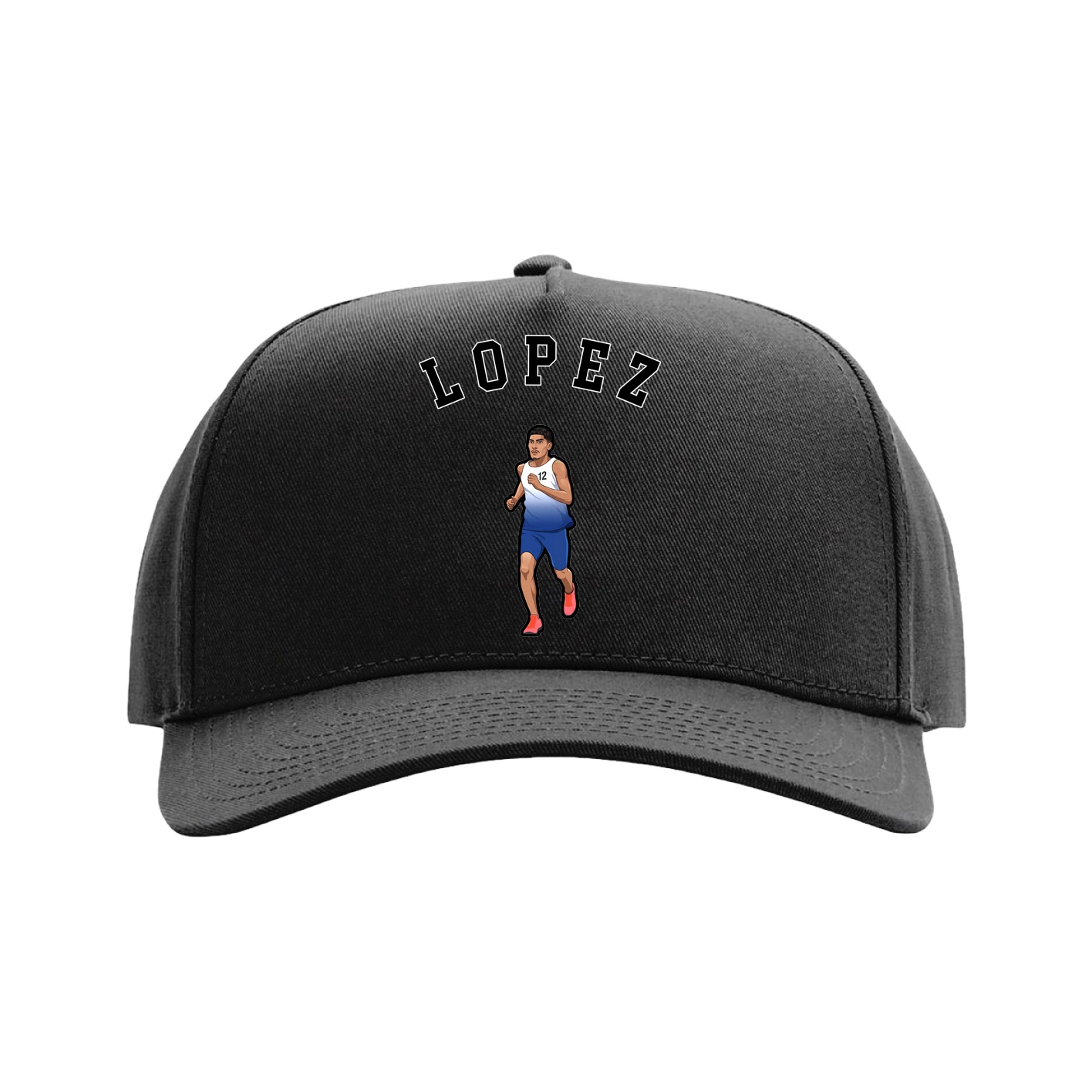 Full Fabric Five-Panel Champ Cap — Shirsey Arch in Black