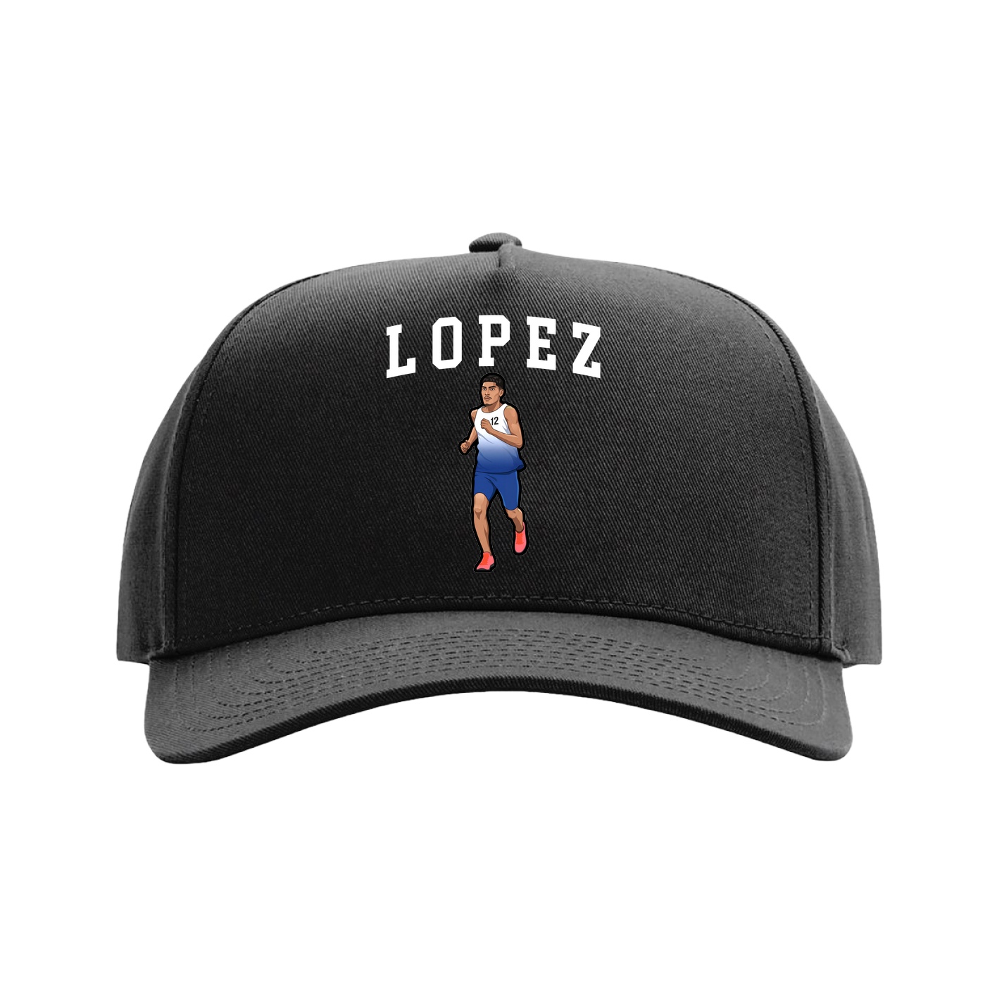 Full Fabric Five-Panel Champ Cap — Shirsey in Black