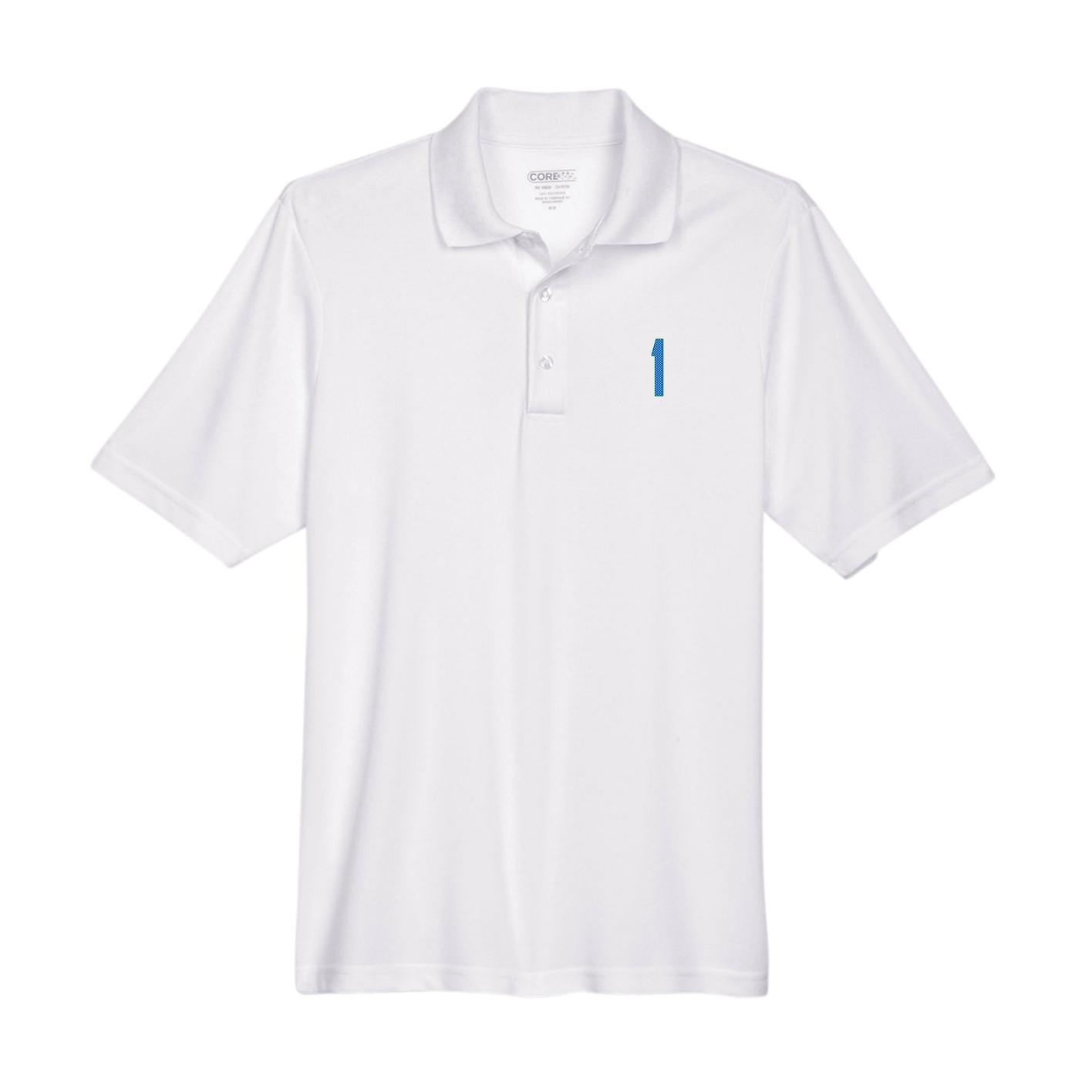 Performance Polo — Front Shirsy in White