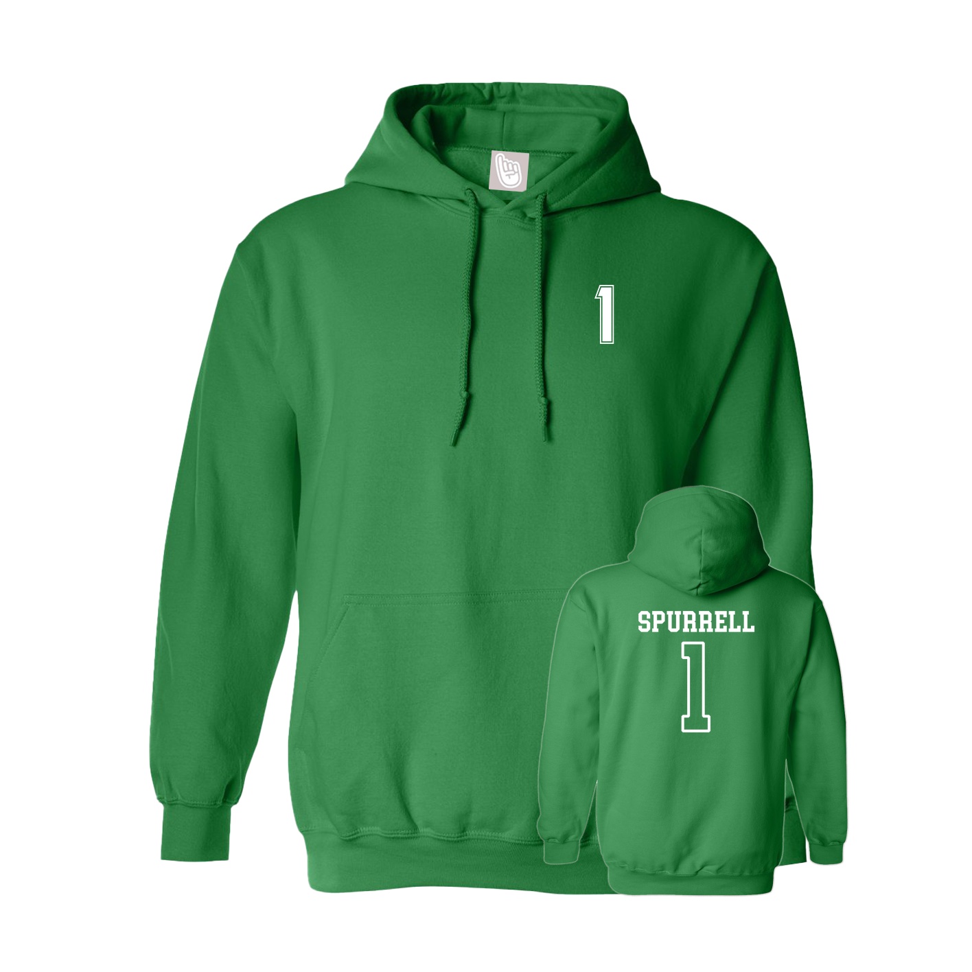Hoodie — Chest Back in Green