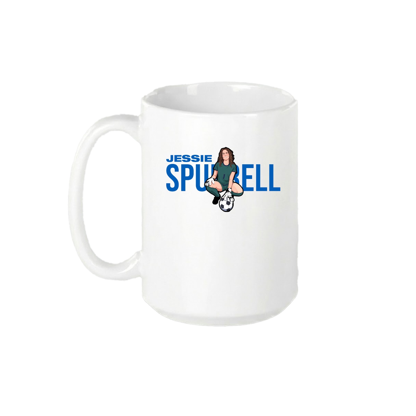 15oz Coffee Mug — Player Name in White