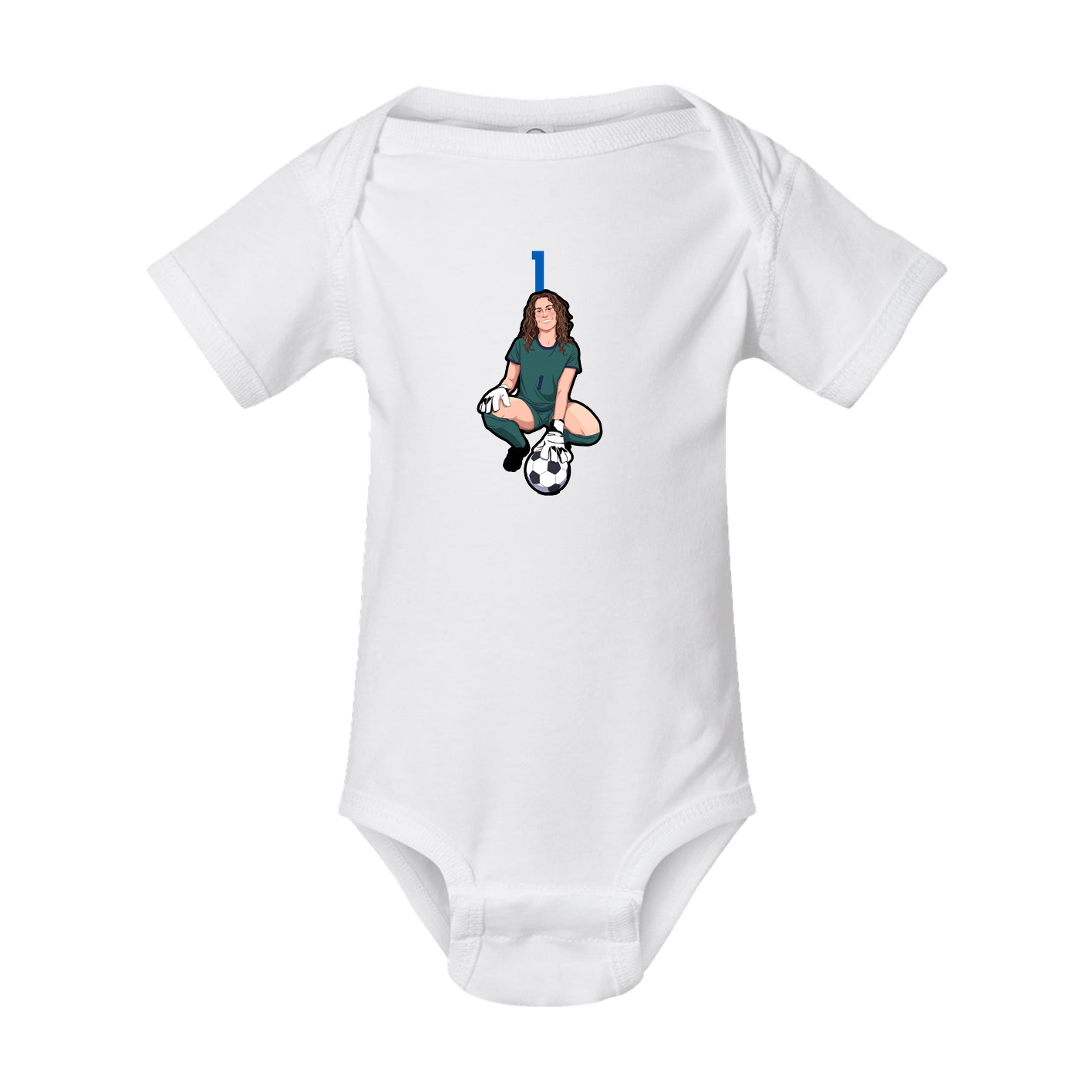 Baby Onesie — Number Top in White