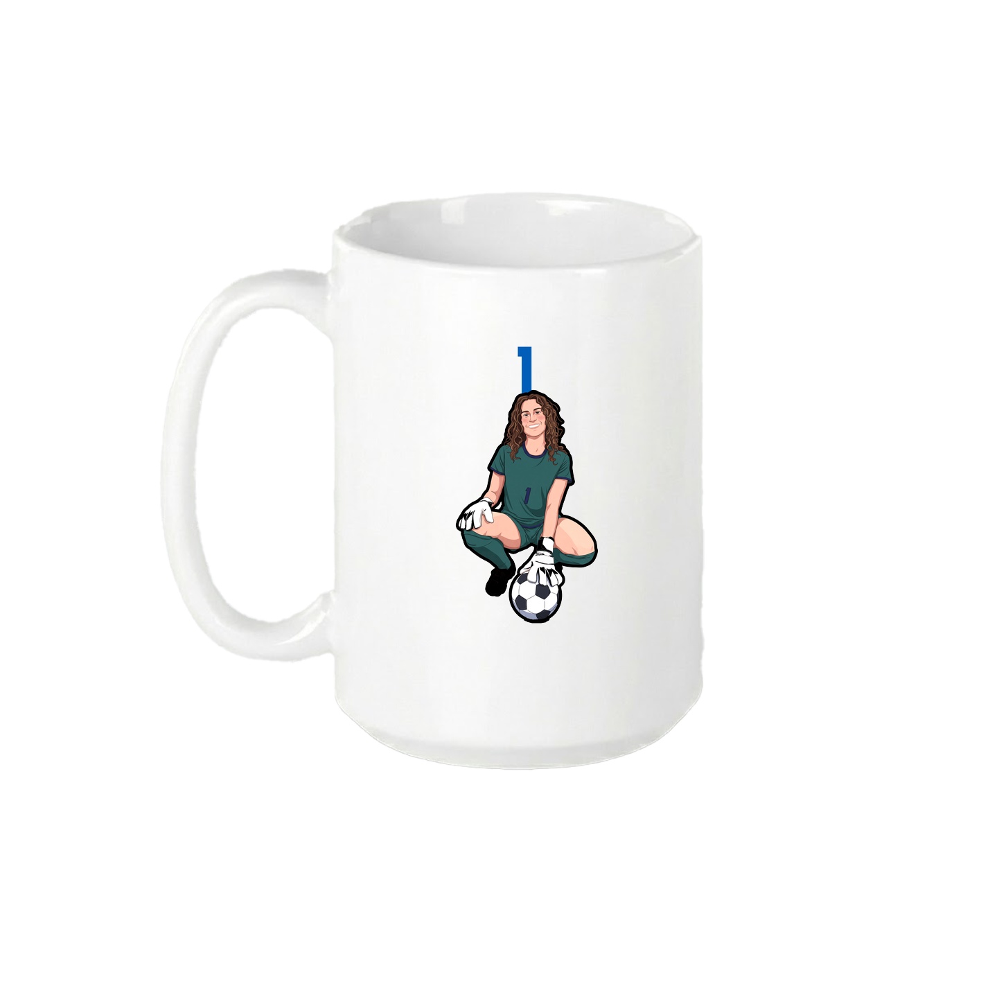 15oz Coffee Mug — Number Top in White