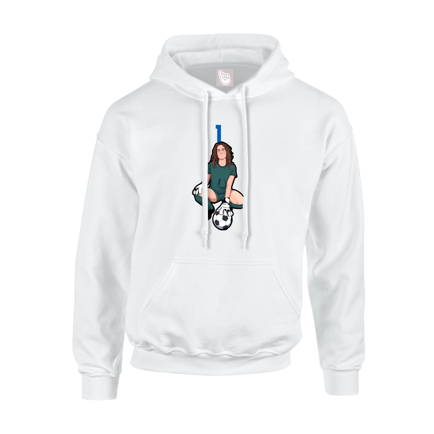 Hoodie — Number Top in White