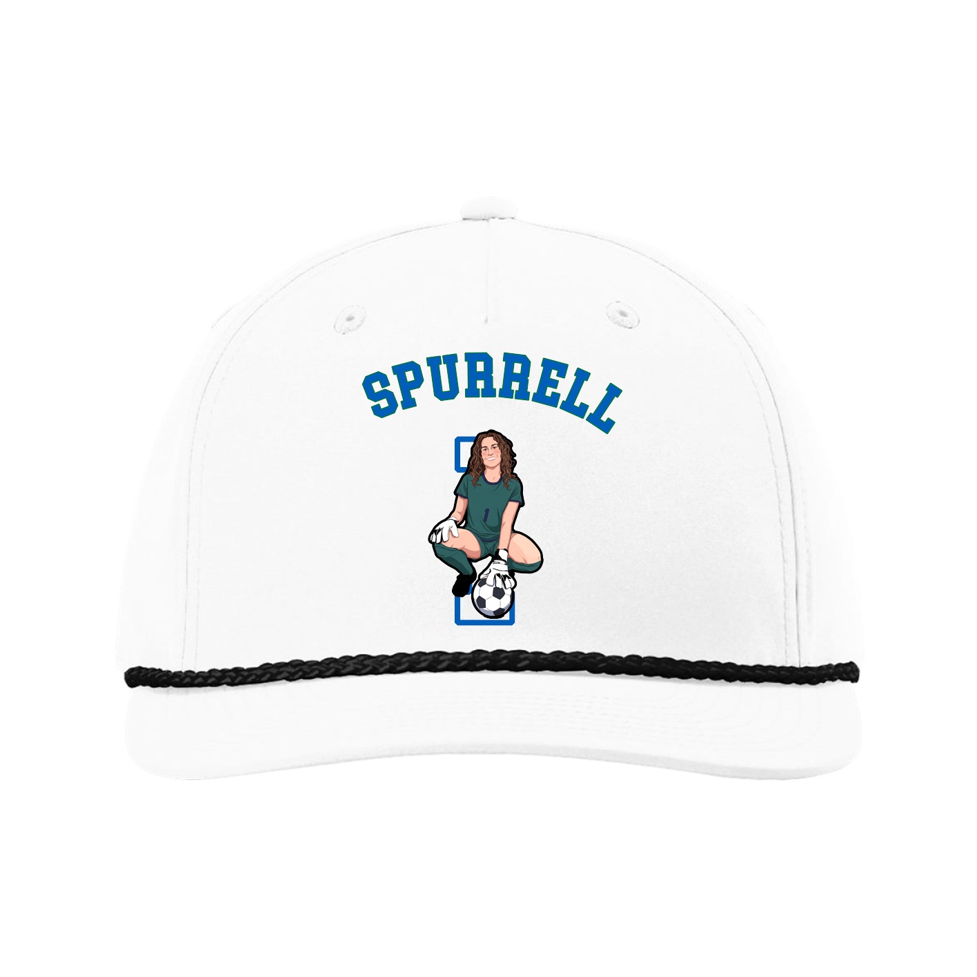 Five-Panel Classic Rope Cap — Shirsey Arch in White