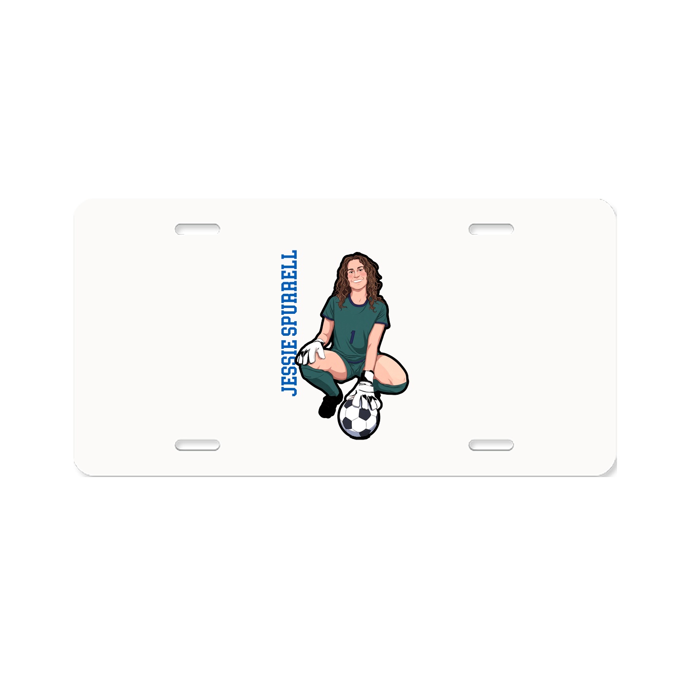 License Plate — Name Vertical in Classic