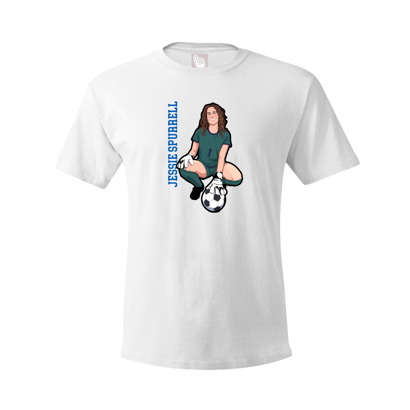 Tee — Name Vertical in White