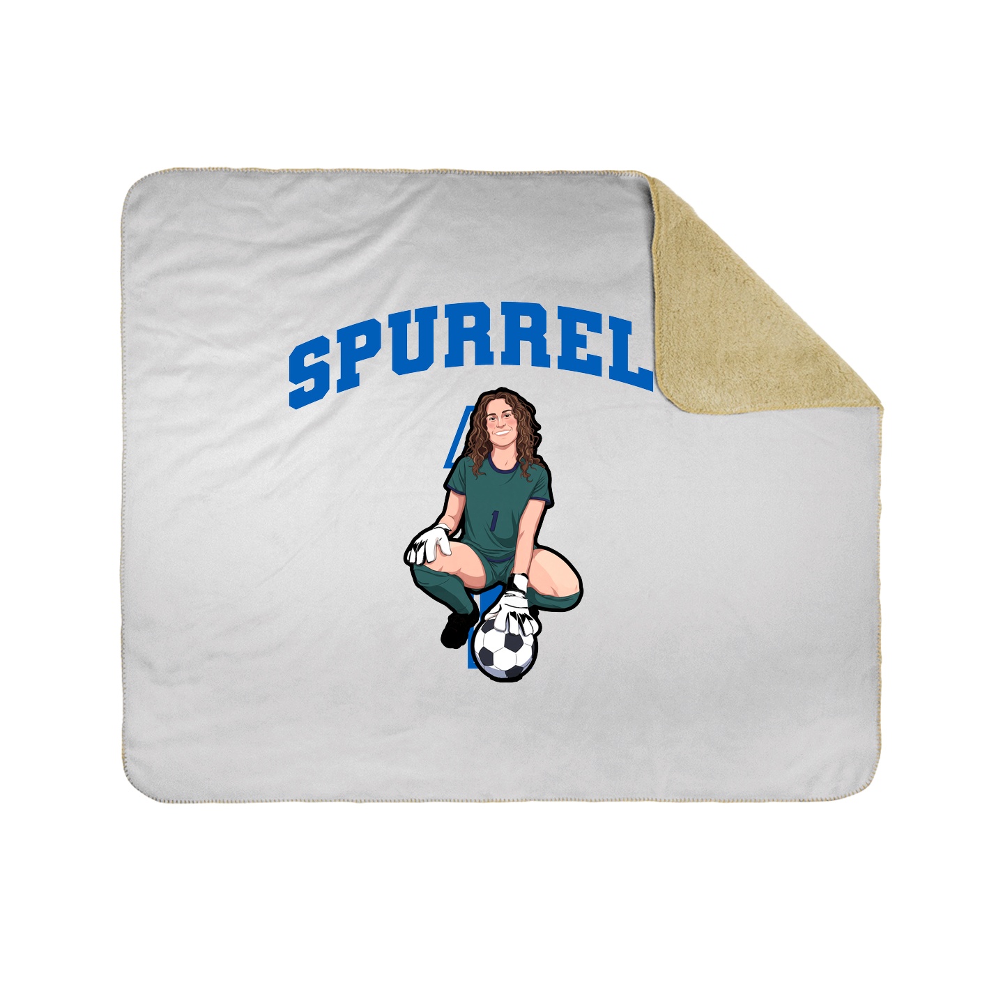 Throw Blanket — Number in White
