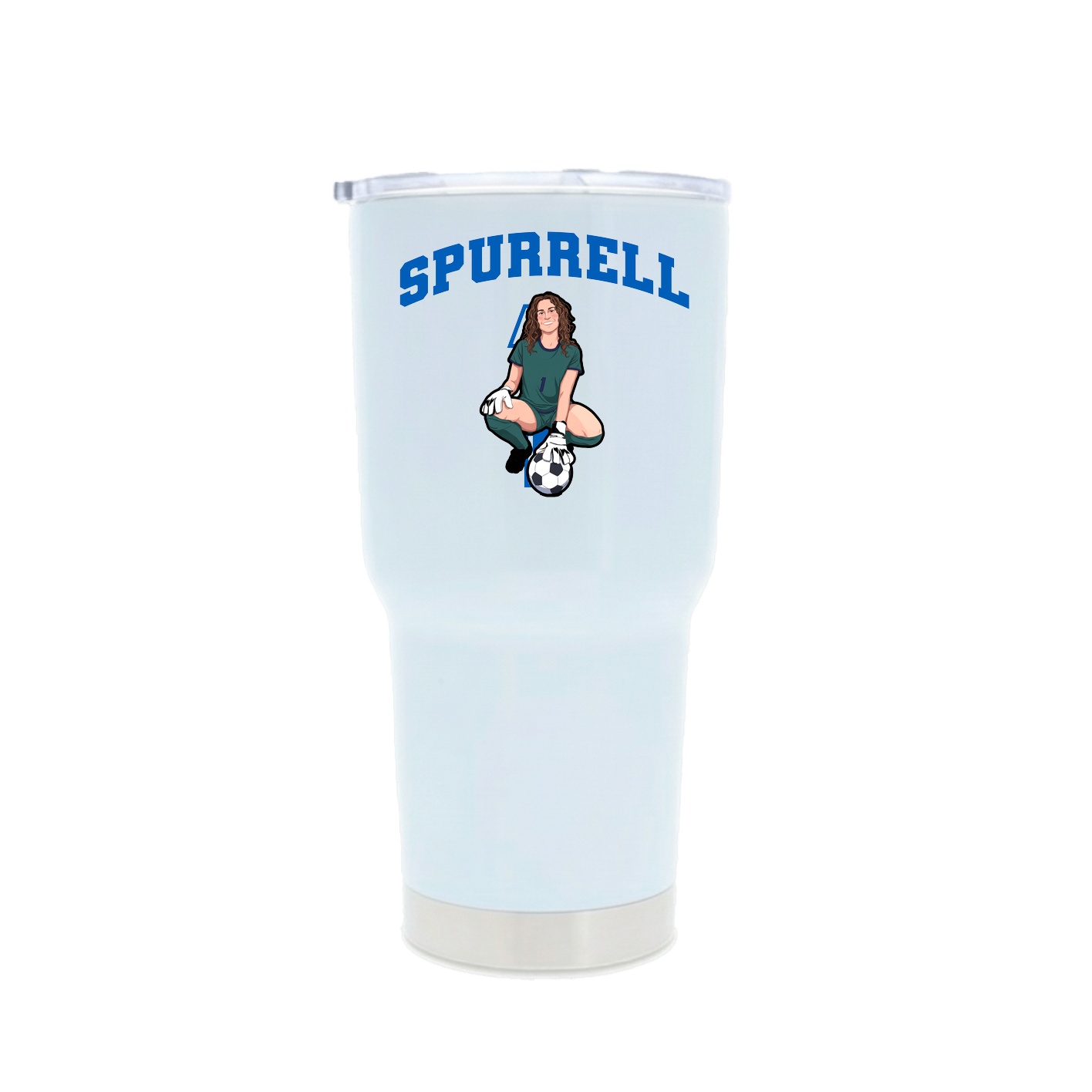 30oz Stainless Steel Tumbler — Number in White